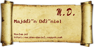 Majdán Dániel névjegykártya